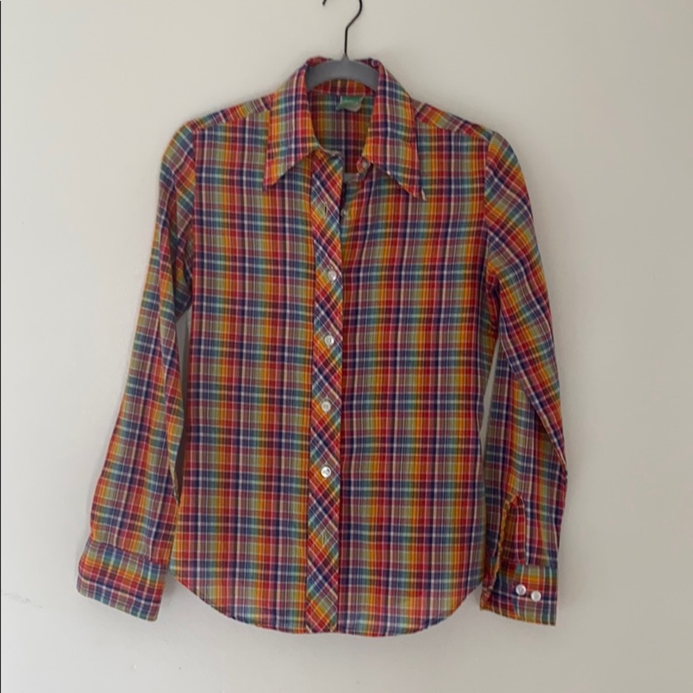 Vintage Wrangler Rainbow Button-up Shirt “small”